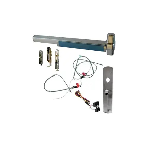 KIT - LD Less Dogging, RX Request to Exit, Heavy Duty Smooth CVC Concealed Vertical Rod Exit Device, 990TP Thumbpiece Trim (Rim Cylinder Required), Key Locks and Unlocks, 36" x 82"-96" Adjustable, Grade 1, 98 Series, 626/US26D Satin Chrome KIT - LD Less Dogging, RX Request to Exit, Heavy Duty Smooth CVC Concealed Vertical Rod Exit Device, 990TP Thumbpiece Trim (Rim Cylinder Required), Key Locks and Unlocks, 36" x 82"-96" Adjustable, Grade 1, 98 Series, 626/US26D Satin Chrome
