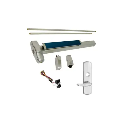 KIT - LD Less Dogging, RX Request to Exit, Heavy Duty Grooved SVR Surface Vertical Rod Exit Device, 996L-07 Lever Trim (Rim Cylinder Required), Key Locks/Unlocks Trim, LHR Left Hand Reverse/Reversible Handing (Snap Ring Tool Required), 36" x 84", Grade 1, 99 Series, 626/US26D Satin Chrome KIT - LD Less Dogging, RX Request to Exit, Heavy Duty Grooved SVR Surface Vertical Rod Exit Device, 996L-07 Lever Trim (Rim Cylinder Required), Key Locks/Unlocks Trim, LHR Left Hand Reverse/Reversible Handing (Snap Ring Tool Required), 36" x 84", Grade 1, 99 Series, 626/US26D Satin Chrome