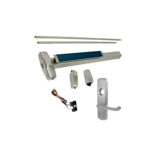 KIT - LD Less Dogging, RX Request to Exit, Heavy Duty Grooved SVR Surface Vertical Rod Exit Device, 996L-03 Lever Trim (Rim Cylinder Required), Key Locks/Unlocks Trim, RHR Right Hand Reverse/Reversible Handing (Snap Ring Tool Required), 36" x 84", Grade 1, 99 Series, 626/US26D Satin Chrome KIT - LD Less Dogging, RX Request to Exit, Heavy Duty Grooved SVR Surface Vertical Rod Exit Device, 996L-03 Lever Trim (Rim Cylinder Required), Key Locks/Unlocks Trim, RHR Right Hand Reverse/Reversible Handing (Snap Ring Tool Required), 36" x 84", Grade 1, 99 Series, 626/US26D Satin Chrome