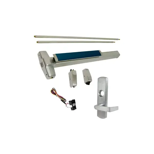 KIT - LD Less Dogging, RX Request to Exit, Heavy Duty Grooved SVR Surface Vertical Rod Exit Device, 996L-06 Lever Trim (Rim Cylinder Required), Key Locks/Unlocks Trim, RHR Right Hand Reverse/Reversible Handing (Snap Ring Tool Required), 36" x 84", Grade 1, 99 Series, 626/US26D Satin Chrome KIT - LD Less Dogging, RX Request to Exit, Heavy Duty Grooved SVR Surface Vertical Rod Exit Device, 996L-06 Lever Trim (Rim Cylinder Required), Key Locks/Unlocks Trim, RHR Right Hand Reverse/Reversible Handing (Snap Ring Tool Required), 36" x 84", Grade 1, 99 Series, 626/US26D Satin Chrome