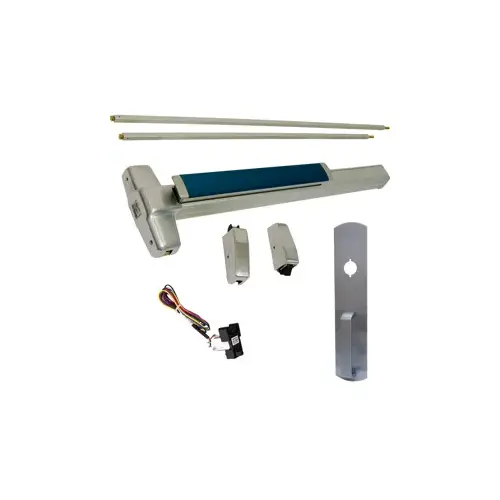 KIT - LD Less Dogging, RX Request to Exit, Heavy Duty Grooved SVR Surface Vertical Rod Exit Device, 990NL Night Latch Trim (Rim Cylinder Required), Key Retracts Latch Bolt, 36" x 84", Grade 1, 99 Series, 626/US26D Satin Chrome KIT - LD Less Dogging, RX Request to Exit, Heavy Duty Grooved SVR Surface Vertical Rod Exit Device, 990NL Night Latch Trim (Rim Cylinder Required), Key Retracts Latch Bolt, 36" x 84", Grade 1, 99 Series, 626/US26D Satin Chrome