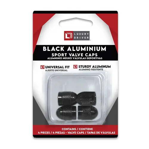 Black Aluminum Sport Valve Caps Black Aluminum Sport Valve Caps