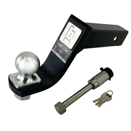 Trailer Towing Security Kit, 4" Shank, 6" Drop, 2" Ball 6000LB HD Trailer Towing Security Kit, 4" Shank, 6" Drop, 2" Ball 6000LB HD