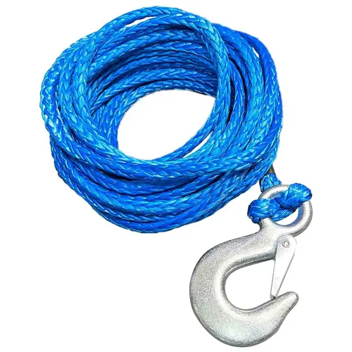 24 ft x 3/8" Trailer Winch UHMWPE Rope with Hook 24 ft x 3/8" Trailer Winch UHMWPE Rope with Hook