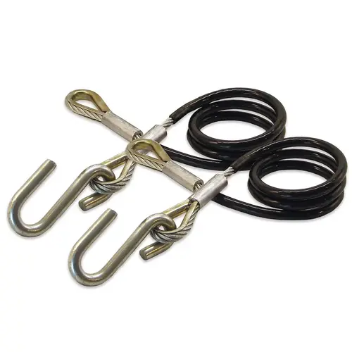 Trailer Safety Cable Set, Coiled, Class III, Pair Trailer Safety Cable Set, Coiled, Class III, Pair