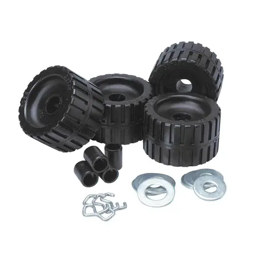 Black Rubber Ribbed Wobble Roller Kit Black Rubber Ribbed Wobble Roller Kit