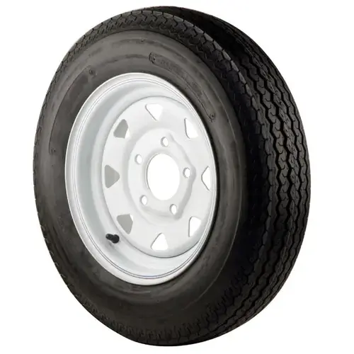 B78 X 13C Bias Trailer Tire and 13 X 4 1/2 White Spoke Rim 5 X 4 1/2 Bolt Pattern B78 X 13C Bias Trailer Tire and 13 X 4 1/2 White Spoke Rim 5 X 4 1/2 Bolt Pattern