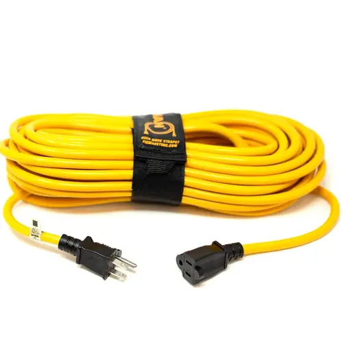 50 ft Medium Duty 5-15P to 5-15R Household Power Cord With Storage Strap 50 ft Medium Duty 5-15P to 5-15R Household Power Cord With Storage Strap