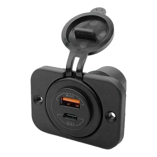 Dual USB Socket and Panel, 12V DC Dual USB Socket and Panel, 12V DC