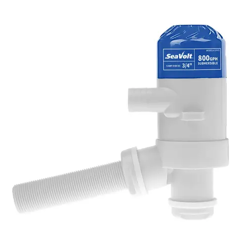 Livewell Pump, 800 GPH, Thru-Hull, 12V DC Blue / White Livewell Pump, 800 GPH, Thru-Hull, 12V DC Blue / White