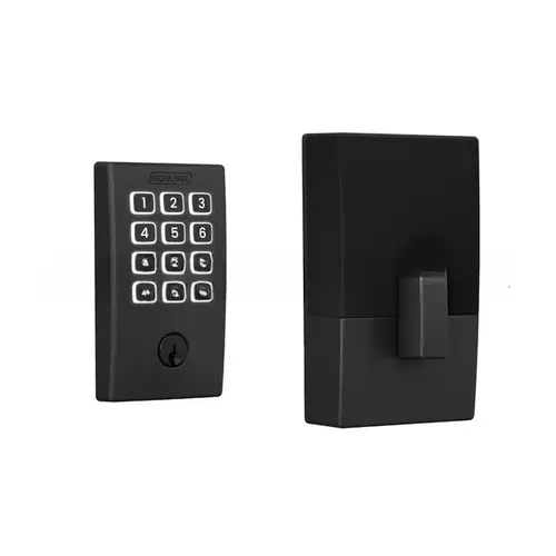Century Arrive Smart Wifi Deadbolt with 47998500 Latch and 10116 Strike for 1-3/8" to 2" Door Matte Black Finish Century Arrive Smart Wifi Deadbolt with 47998500 Latch and 10116 Strike for 1-3/8" to 2" Door Matte Black Finish