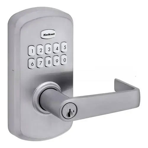 Kingston Lever Light Commercial Grade Electronic Smartcode Lever Lock with SmartKey C Keyway Satin Chrome Finish Kingston Lever Light Commercial Grade Electronic Smartcode Lever Lock with SmartKey C Keyway Satin Chrome Finish