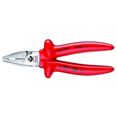 VDE 8250-160 VDE Power combination pliers with dip insulation 160 mm VDE 8250-160 VDE Power combination pliers with dip insulation 160 mm