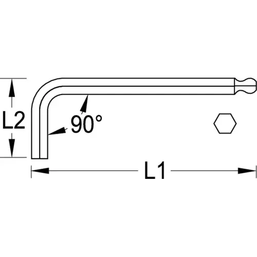 42 3/64AF Offset screwdriver, hexagon socket 3/64 42 3/64AF Offset screwdriver, hexagon socket 3/64