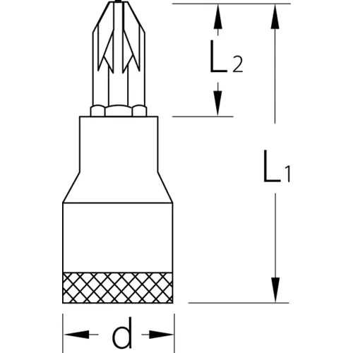 IS 30 6,5X1,2 Screwdriver bit socket 3/8" slot 6,5x1,2 mm IS 30 6,5X1,2 Screwdriver bit socket 3/8" slot 6,5x1,2 mm