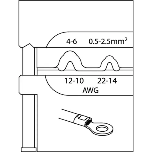 8140-10 Module insert for flat receptacles 4.8 8140-10 Module insert for flat receptacles 4.8
