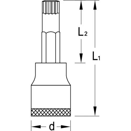 IN 19 1/2AF Screwdriver bit socket socket 1/2" Internal hex 1/2" IN 19 1/2AF Screwdriver bit socket socket 1/2" Internal hex 1/2"
