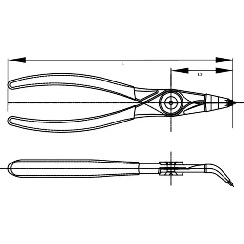 8000 A 4 EL Circlip pliers for external retaining rings straight 85-140mm 8000 A 4 EL Circlip pliers for external retaining rings straight 85-140mm