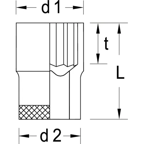 19 23 Socket 1/2", hexagonal, 23 mm 19 23 Socket 1/2", hexagonal, 23 mm