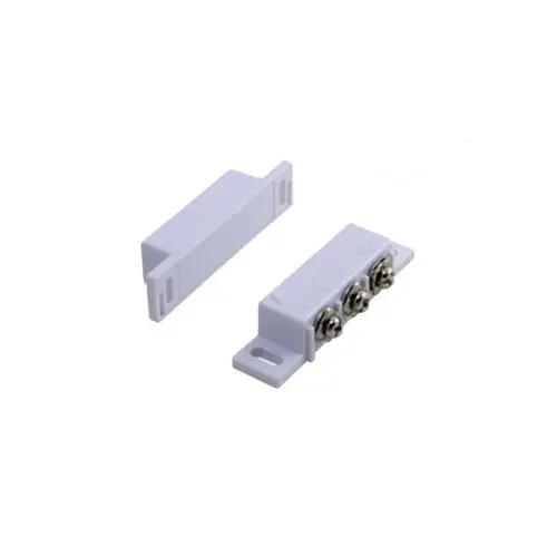 Magnetic Door Position Switch DPDT Surface Mount Terminal White Finish