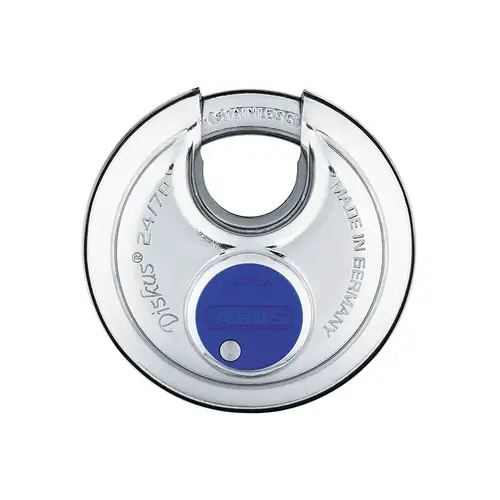 2-3/4 In. Original Diskus Padlock, 25/64 In. Diameter Shackle Keyed Alike to EE0293