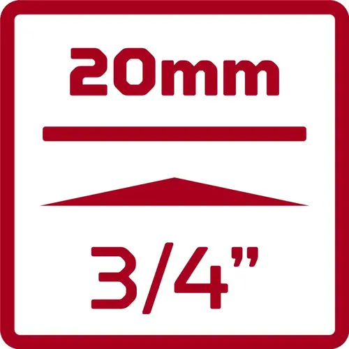 R63002216 Impact socket 1/2" hexagon 22 mm length 78 mm R63002216 Impact socket 1/2" hexagon 22 mm length 78 mm