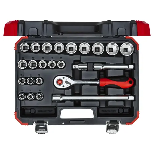 R49003033 Socket set 1/4" 4-13mm 33 pieces R49003033 Socket set 1/4" 4-13mm 33 pieces