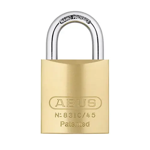 1-7/8 In. SFIC Brass Padlock, 1 In. Shackle 1-7/8 In. SFIC Brass Padlock, 1 In. Shackle