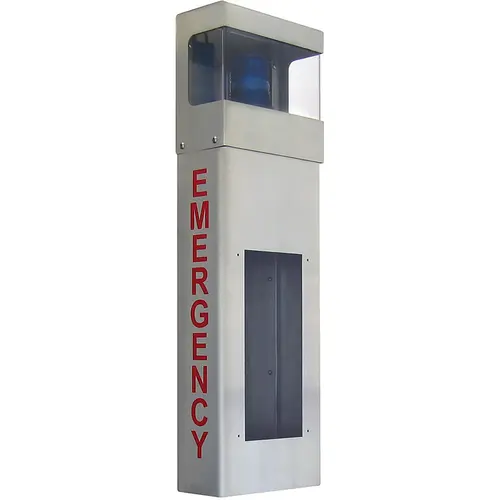 ADA Wall Mount Enclosure W/Light Hood & Emergency Lettering ADA Wall Mount Enclosure W/Light Hood & Emergency Lettering