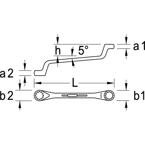 1 B-08A Combination spanner set 8 pieces 3/8-1" 1 B-08A Combination spanner set 8 pieces 3/8-1"