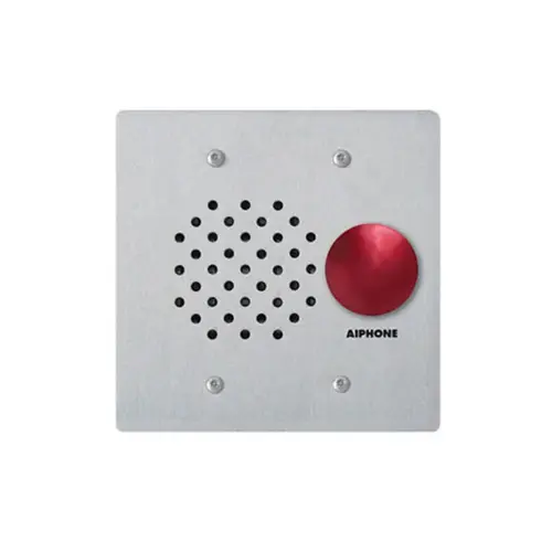 Standard Intercom to IX Series Adaptor, 2-Gang Mount Vandal Proof and Weather Resistant Sub Station, Designed for use with the NEM, NDR and NDRM System, with Red Mushroom Button, 12 Gauge Stainless Steel Standard Intercom to IX Series Adaptor, 2-Gang Mount Vandal Proof and Weather Resistant Sub Station, Designed for use with the NEM, NDR and NDRM System, with Red Mushroom Button, 12 Gauge Stainless Steel