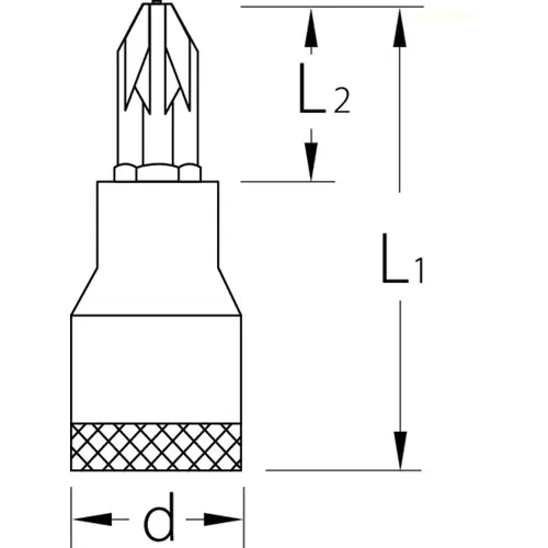 IN 19 10 Screwdriver bit socket socket 1/2" hexagon socket 10 mm IN 19 10 Screwdriver bit socket socket 1/2" hexagon socket 10 mm