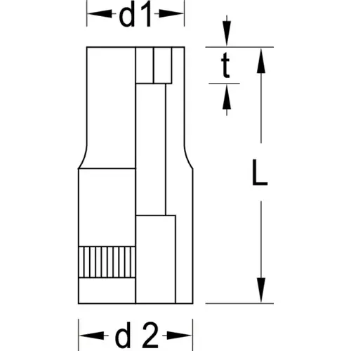 K 19 L 10 Impact socket 1/2" long hexagon 10 mm K 19 L 10 Impact socket 1/2" long hexagon 10 mm