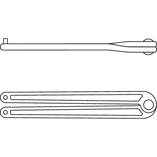40 Z 155-165 Hook wrench, DIN 1810 form B, 155-165 mm 40 Z 155-165 Hook wrench, DIN 1810 form B, 155-165 mm