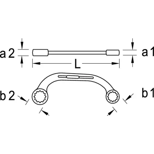 133 95 Open ended slogging spanner 95 mm 133 95 Open ended slogging spanner 95 mm
