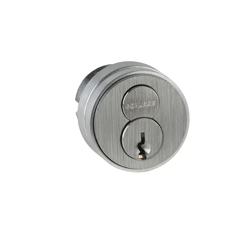 Schlage Conventional Core Mortise Cylinder CE Keyway with Compression Ring Spring and 3/8 Blocking Ring with Straight Cam Satin Chrome 20-061CE 626 Schlage Conventional Core Mortise Cylinder CE Keyway with Compression Ring Spring and 3/8 Blocking Ring with Straight Cam Satin Chrome 20-061CE 626