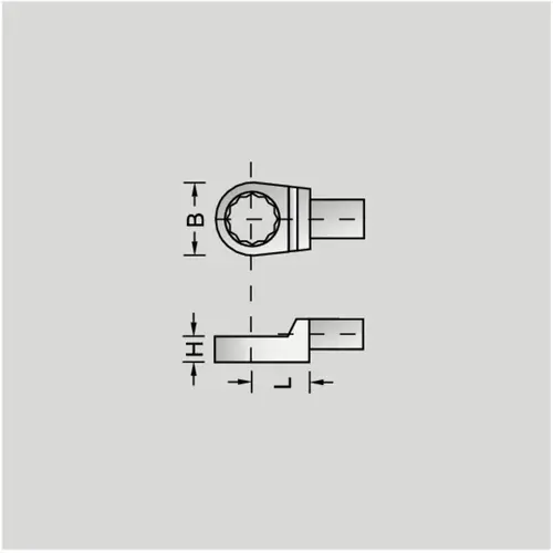 7112-16 Rectangular open end fitting SE 9x12 16 mm 7112-16 Rectangular open end fitting SE 9x12 16 mm