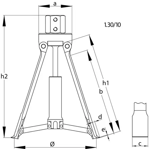 1.06/AS Puller set with 6 hooks, 130x100/200/250 mm 1.06/AS Puller set with 6 hooks, 130x100/200/250 mm