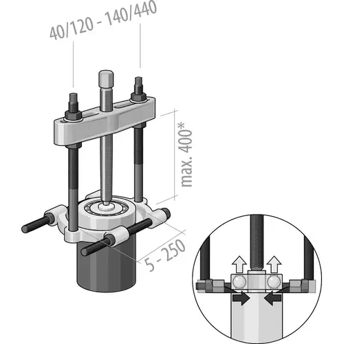 1.12/1 Puller 2-arm 90x120 mm 1.12/1 Puller 2-arm 90x120 mm