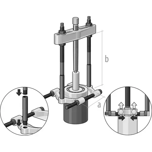 1.12/01 Pole terminal puller 2-arm 60x60 mm 1.12/01 Pole terminal puller 2-arm 60x60 mm