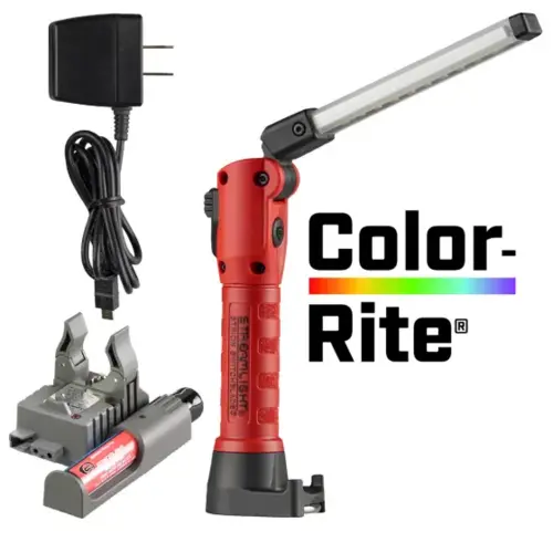 Strion Switchblade 500 Lumen Color-Rite Light Bar Worklight with Piggyback - Red Strion Switchblade 500 Lumen Color-Rite Light Bar Worklight with Piggyback - Red