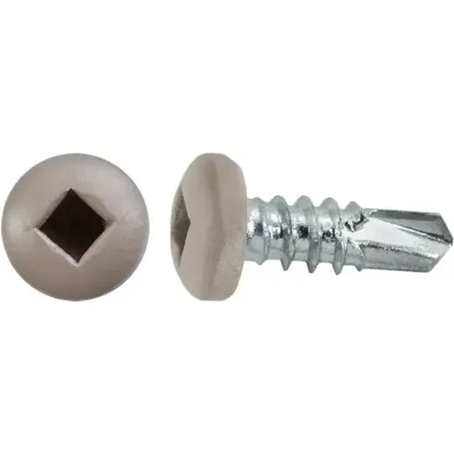 #8 X 1/2" SQUARE PAN SELF-DRILLING TEK ZINC TAN PAINTED HEAD #8 X 1/2" SQUARE PAN SELF-DRILLING TEK ZINC TAN PAINTED HEAD