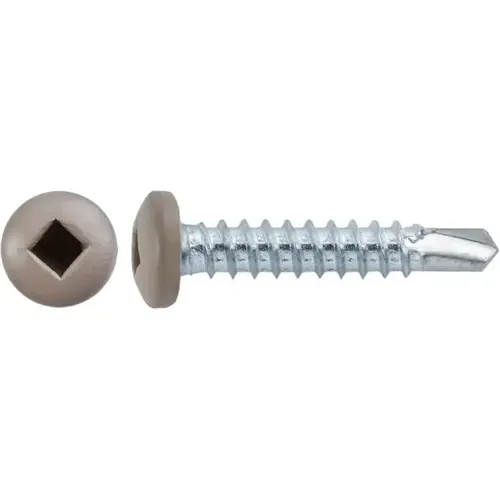 #6 X 3/4" SQUARE PAN SELF-DRILLING TEK ZINC TAN PAINTED HEAD #6 X 3/4" SQUARE PAN SELF-DRILLING TEK ZINC TAN PAINTED HEAD