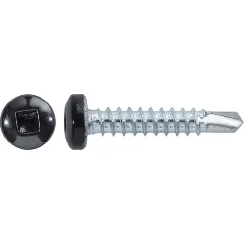 #6 X 3/4" SQUARE PAN SELF-DRILLING TEK ZINC BLACK PAINTED HEAD #6 X 3/4" SQUARE PAN SELF-DRILLING TEK ZINC BLACK PAINTED HEAD