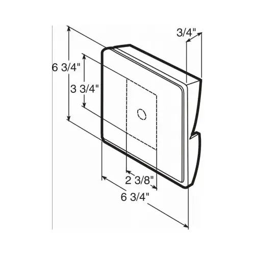 6-3/4" x 6-3/4" White Vinyl Mounting Blocks 6-3/4" x 6-3/4" White Vinyl Mounting Blocks