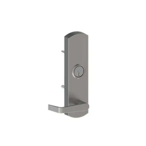 Night Latch Outside Exit Device Trim with Withnell Lever Satin Chrome Finish