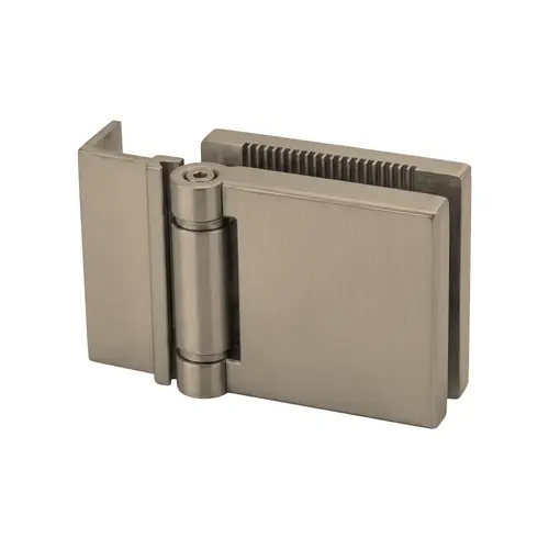 L-Mount Universal Hinge for 1/4" Glass - Brushed Nickel L-Mount Universal Hinge for 1/4" Glass - Brushed Nickel