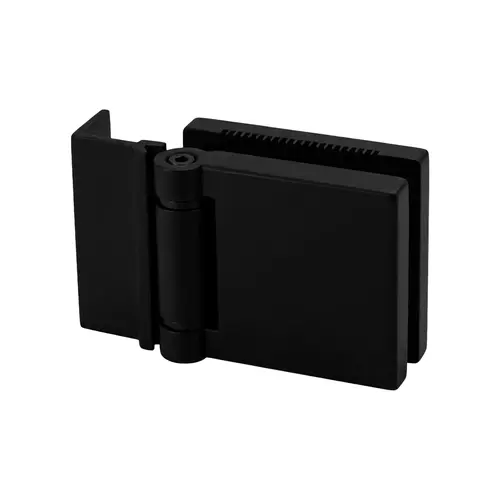 L-Mount Universal Hinge for 1/4" Glass - Matte Black L-Mount Universal Hinge for 1/4" Glass - Matte Black