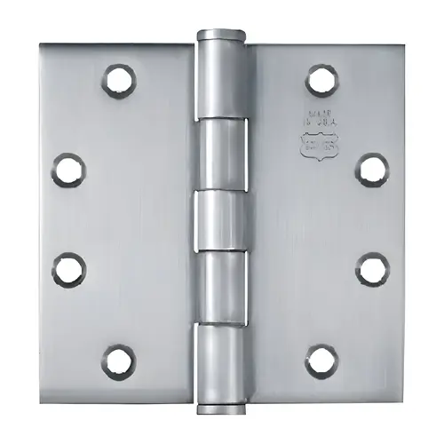 Ball Bearing Five Knuckle Architectural Grade Hinge with Button Tips, Heavy Weight Steel Full Mortis, 6 In. by 6 In. Satin Chromium Ball Bearing Five Knuckle Architectural Grade Hinge with Button Tips, Heavy Weight Steel Full Mortis, 6 In. by 6 In. Satin Chromium