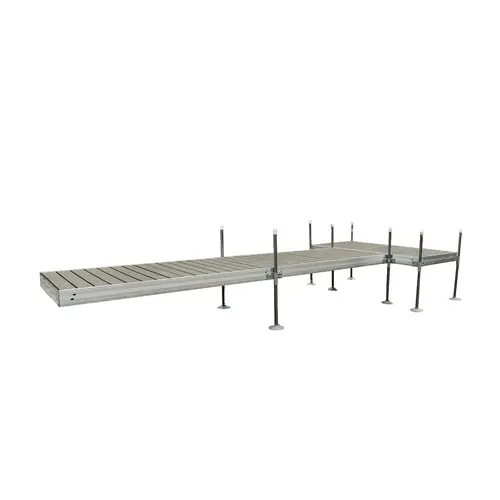 T-Shaped Aluminum Frame with PVC Gray Decking Complete Dock Packages T-Shaped Aluminum Frame with PVC Gray Decking Complete Dock Packages